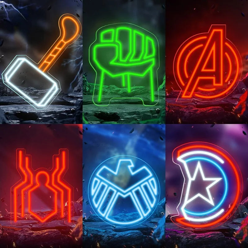 LED-neon Avengers - Rood A-logo