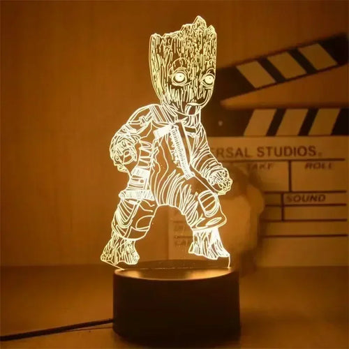 LED-lamp Marvel Avengers Groot - Capuchon, 3D, 18cm