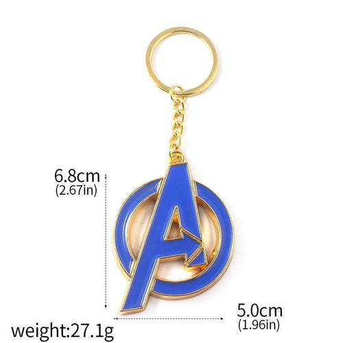 Avengers-sleutelhanger met A-logo - Blauw emaille