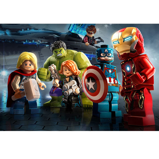 Poster Avengers LEGO - Samengestelde figuren