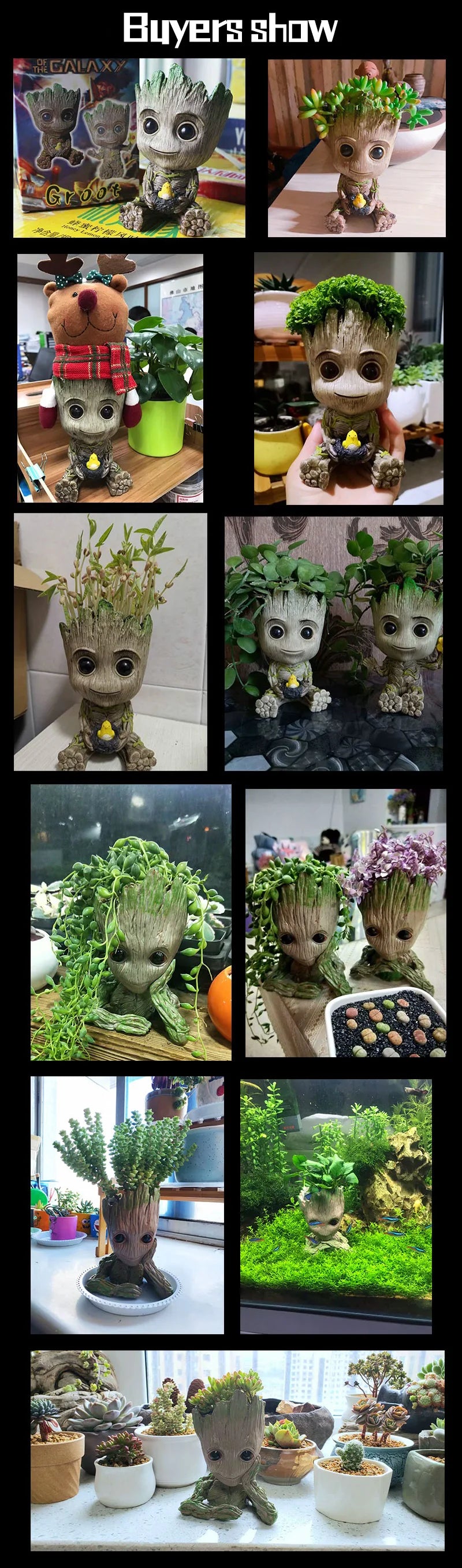 Baby Groot-plantenpot - Multifunctionele pennenhouder en opberger