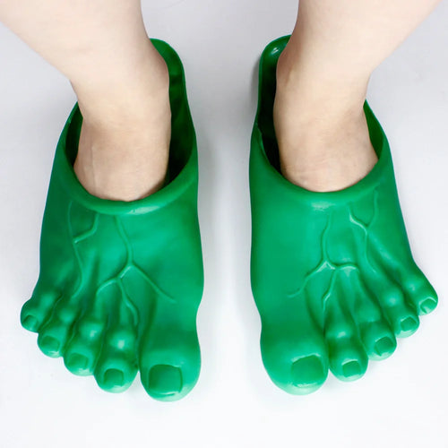 Hulk-voetenpantoffels - Grappige groene sandalen