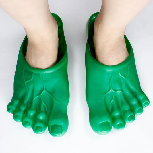 Hulk-voetenpantoffels - Grappige groene sandalen