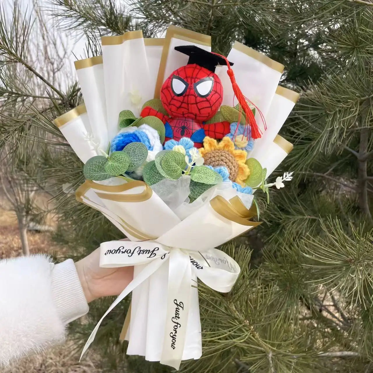 Avengers Spider-Man-cadeauboeket - Handgemaakt knuffeldier