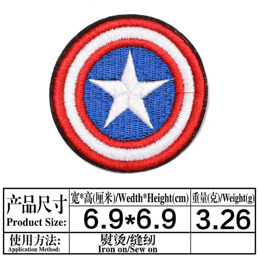 Avengers Captain America-patch - rond schild