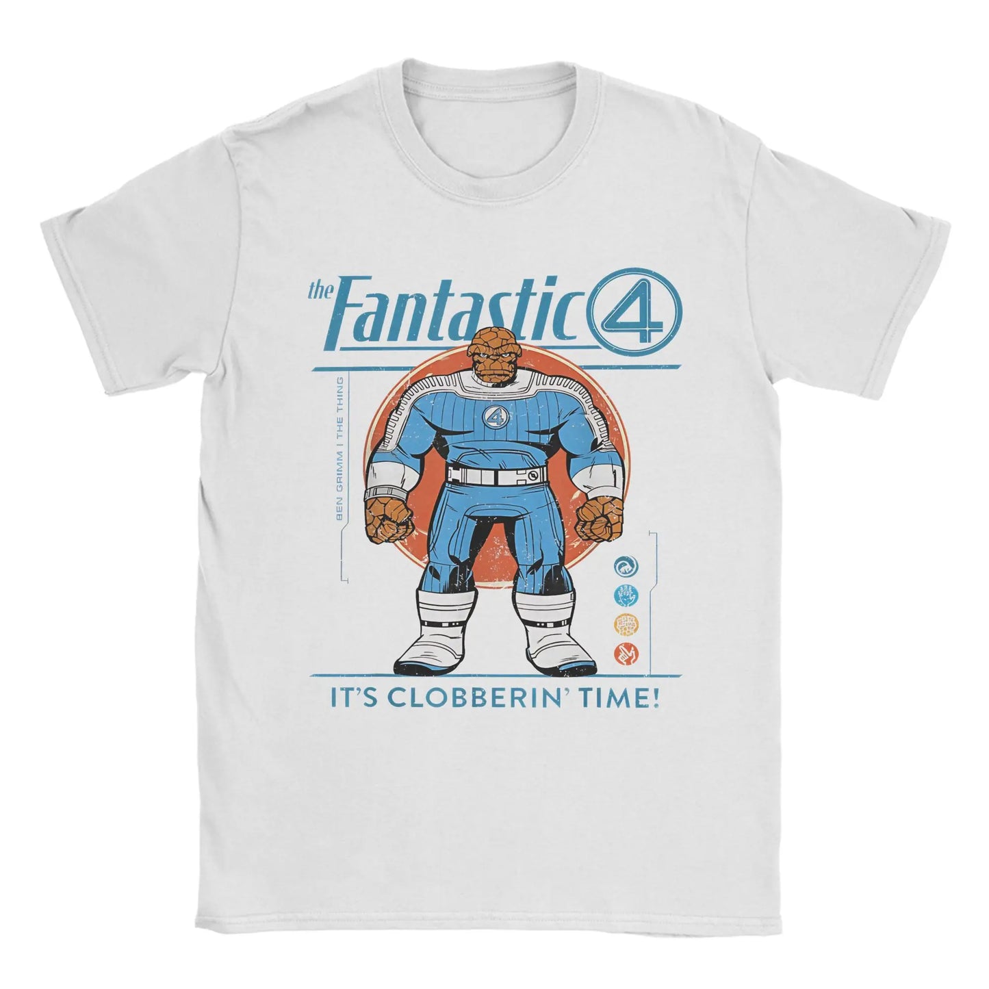 T-shirt The Fantastic 4 First Steps - Affiche rétro bleue, unisexe