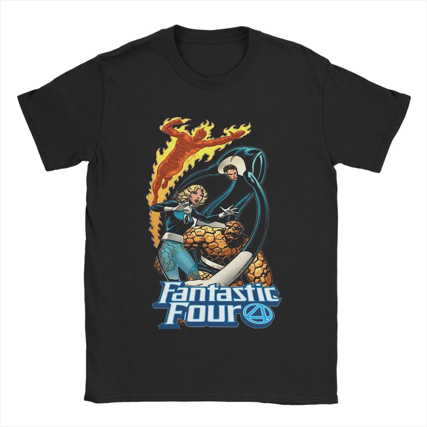 T-shirt The Fantastic 4 First Steps - Affiche rétro bleue, unisexe