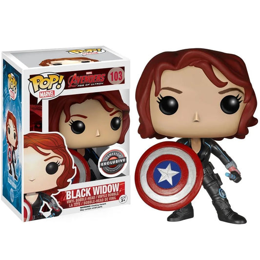 Funko Pop Avengers Black Widow-figuur - Captain America-schild #103