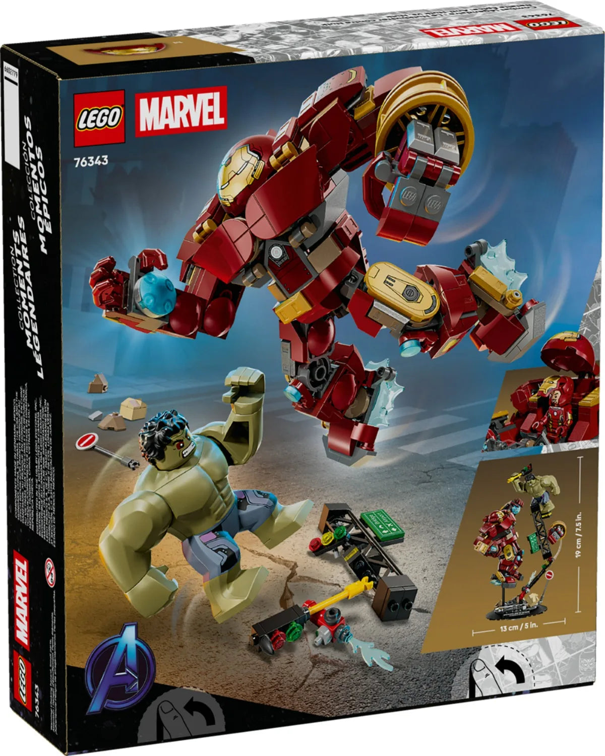 LEGO Marvel 76343 - Bataille épique Hulkbuster contre Hulk, 413 pièces