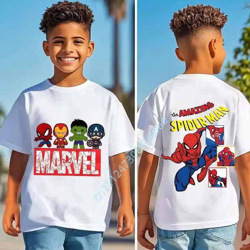 The Amazing Spider-Man T-shirt voor kinderen - actiepose op de achterkant