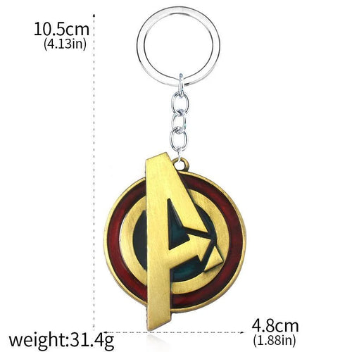 Avengers-sleutelhanger met A-logo - Rood bronzen schild
