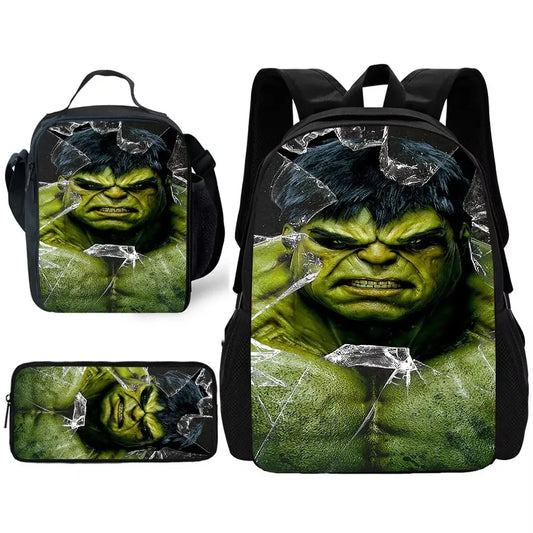 Hulk-rugzakset - gebroken-glas-effect op het gezicht