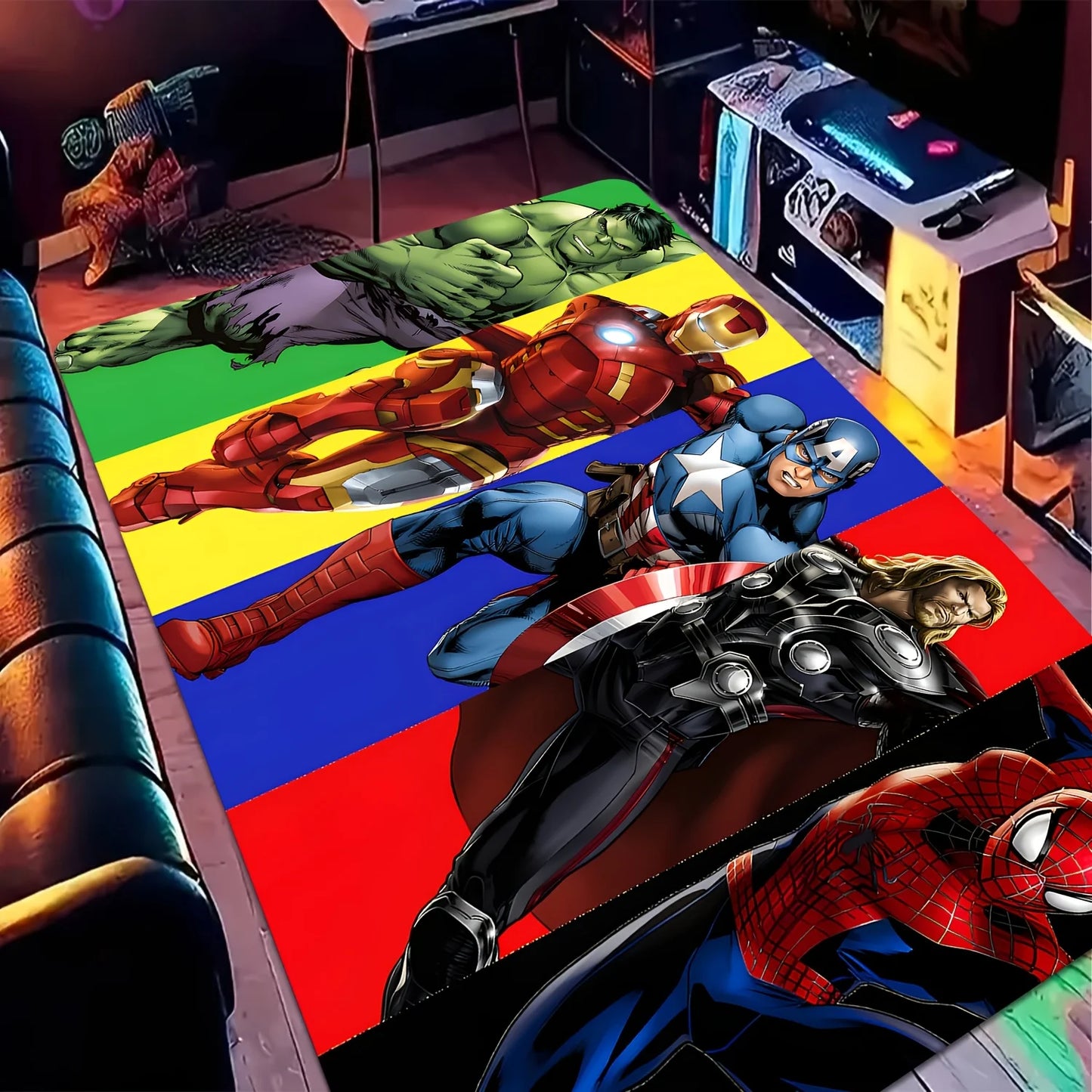 Avengers Lady Deadpool-mat - Gevecht met wapens in stripstijl