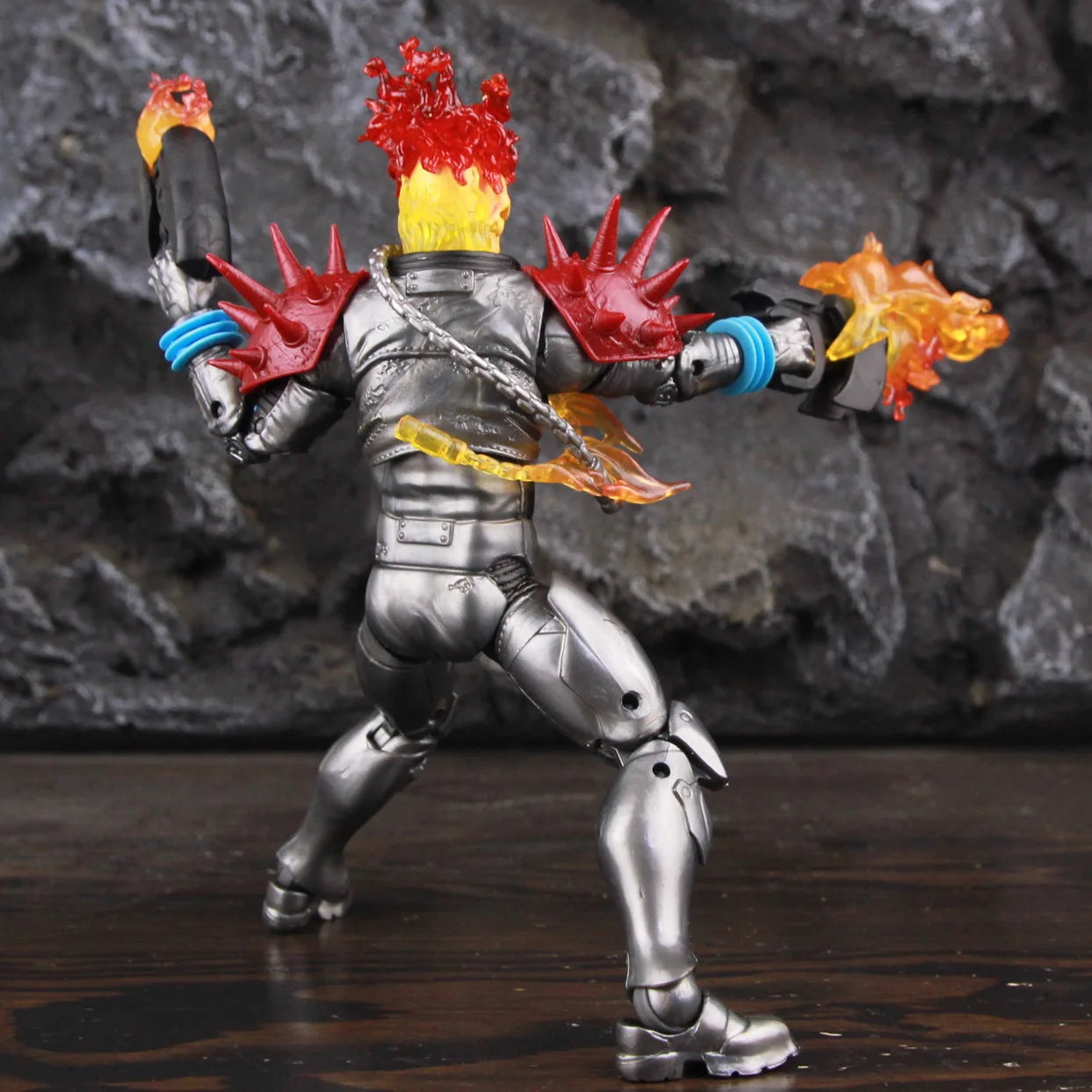 Cosmische Ghost Rider-figuur - Vlammend hoofd met zweep