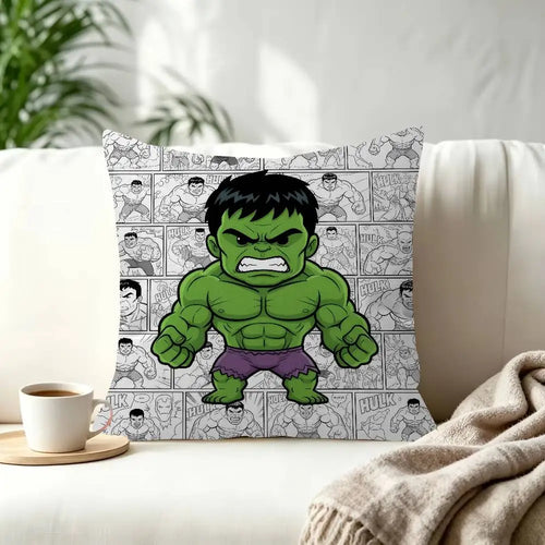 Hulk-kussenhoes - Chibi-stripachtergrond