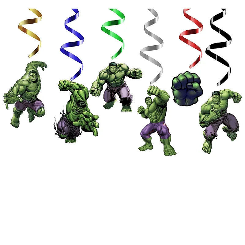 Hulk-verjaardagsset - Borden, bekers, bestek en versieringen