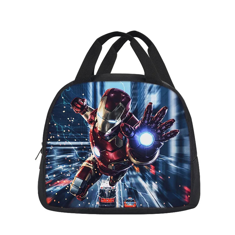 Avengers Iron Man-lunchdraagtas – stedelijke vlucht met bliksemschichten