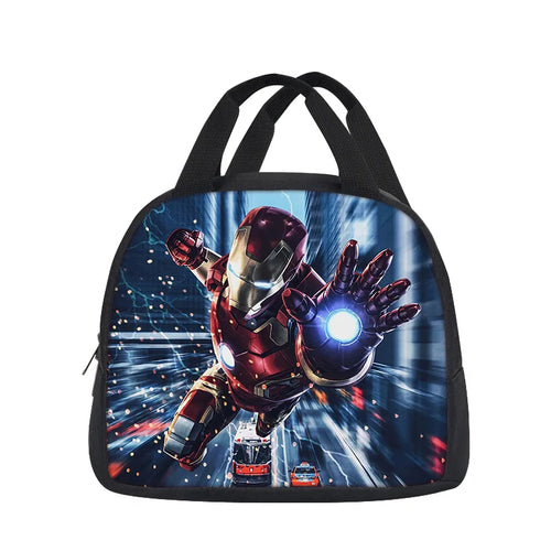 Avengers Iron Man-lunchdraagtas – stedelijke vlucht met bliksemschichten