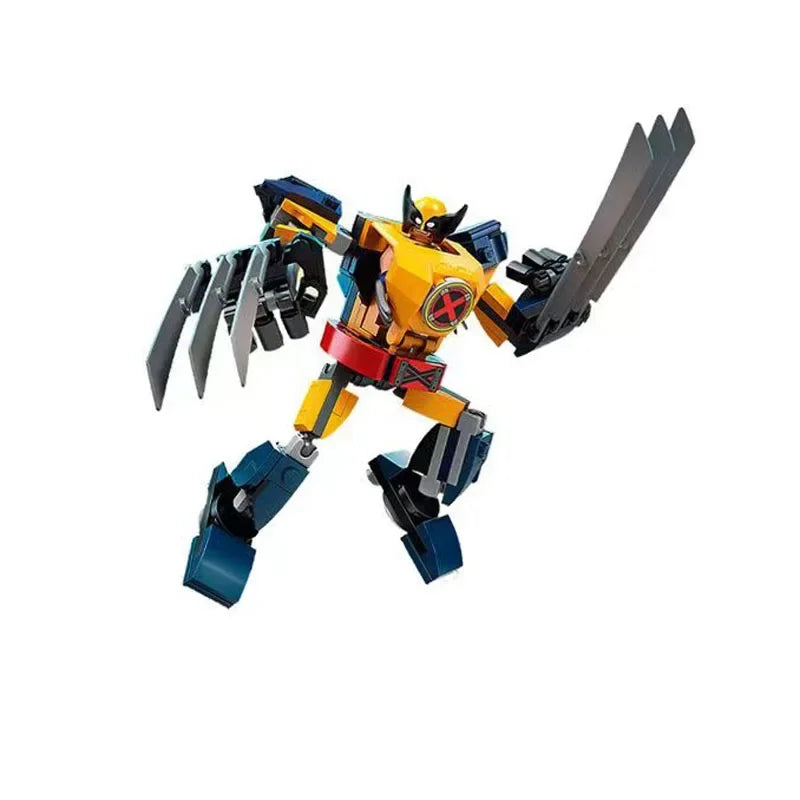 Set de blocs de construction Mecha Avengers - Captain America, Hulk, Wolverine et Thanos