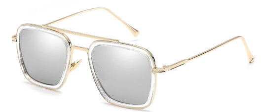 Avengers Iron Man-bril - Edith-stijl, zilverkleurige spiegelglazen