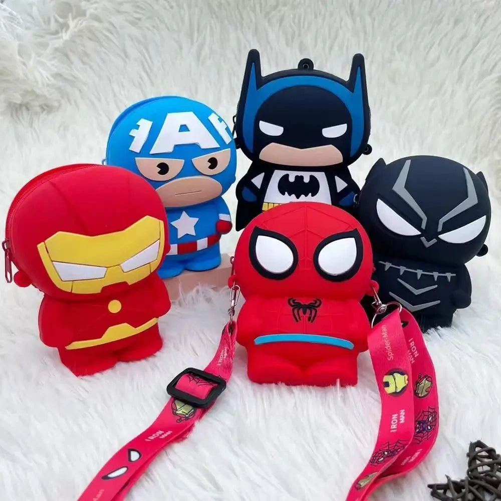 Avengers-schoudertas met figuur Black Panther – zwart