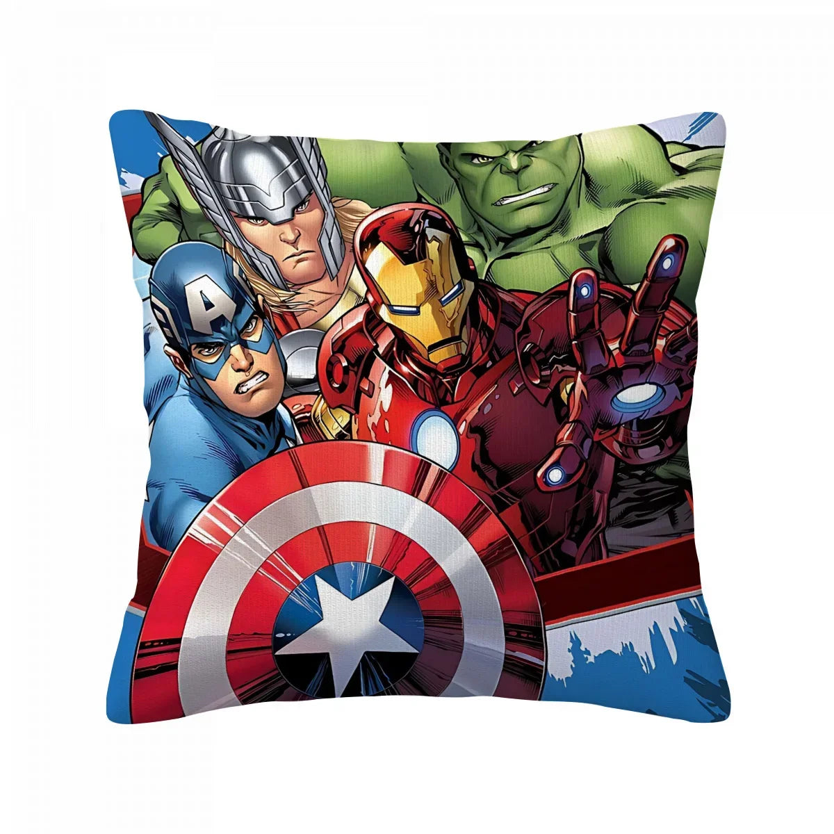 Avengers-kussenhoes met heldengroep - Klassiek stripverhaal met vier helden