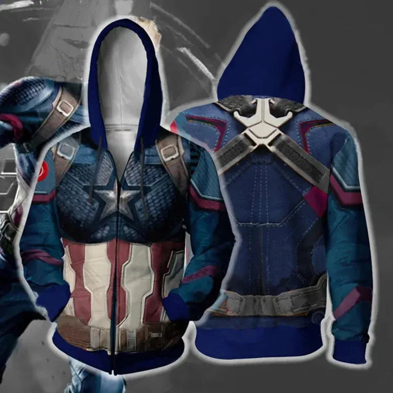 Avengers Captain America-hoodie – 3D-cosplayhoodie