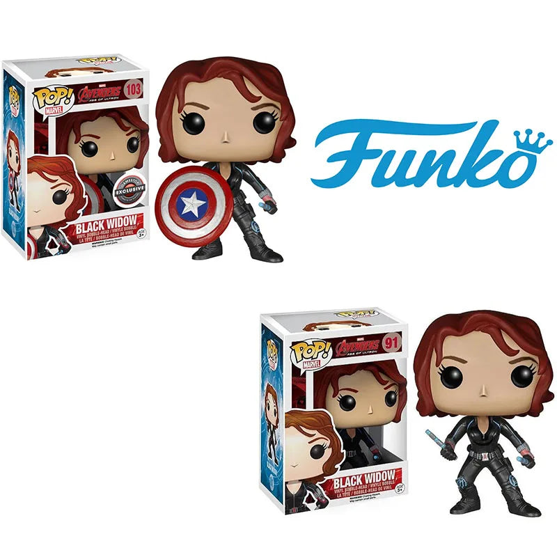 Funko Pop Avengers Black Widow-figuur - Captain America-schild #103