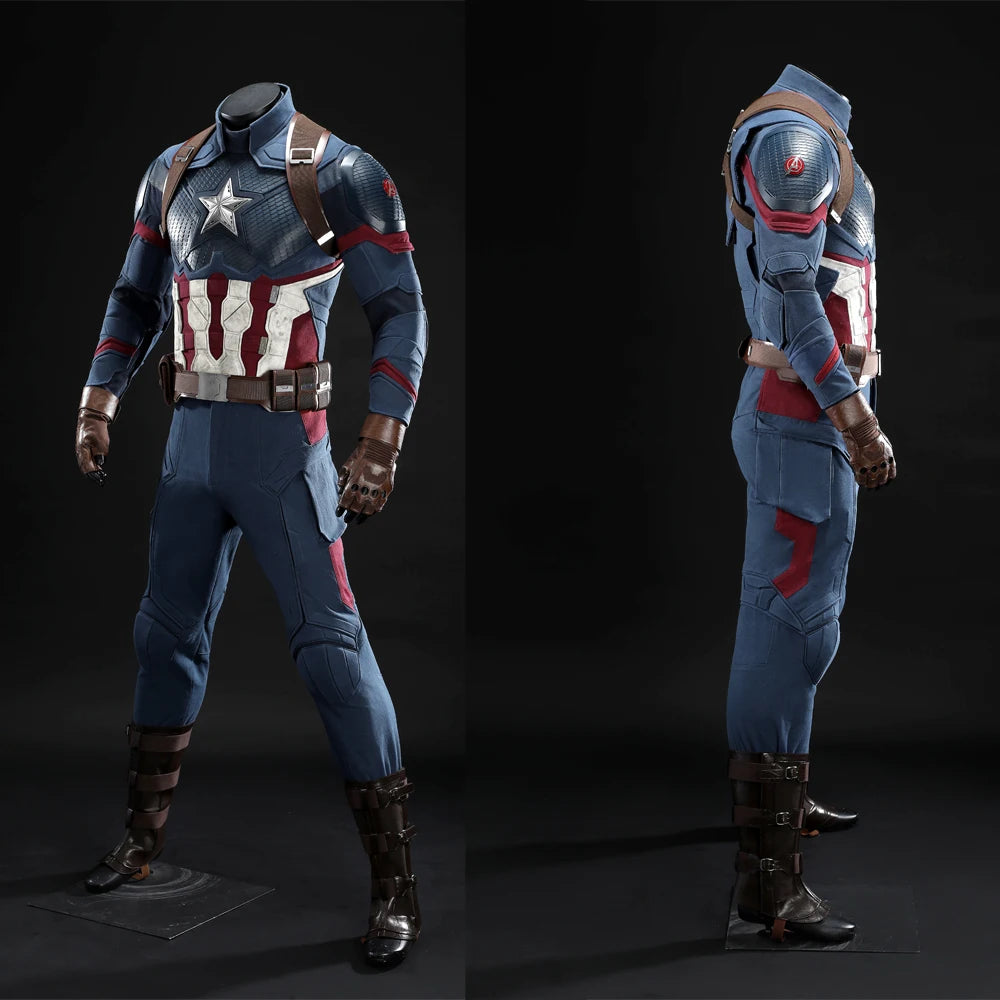 Premium Captain America-kostuum voor volwassenen - helm met ster en laarzen