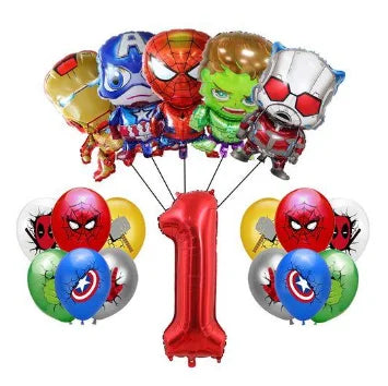 Avengers verjaardagsdecoratie - ballon met cijfer 1