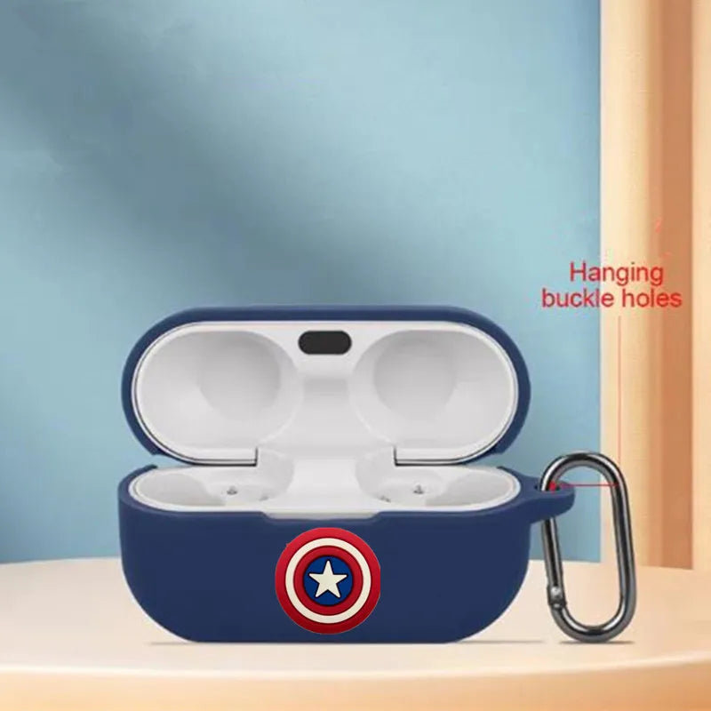 Avengers Captain America-hoesje voor oordopjes - Marineblauw schild