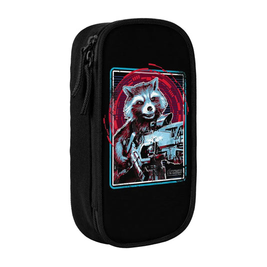 Avengers Rocket Raccoon etui - Retro-neonstijl met geweer