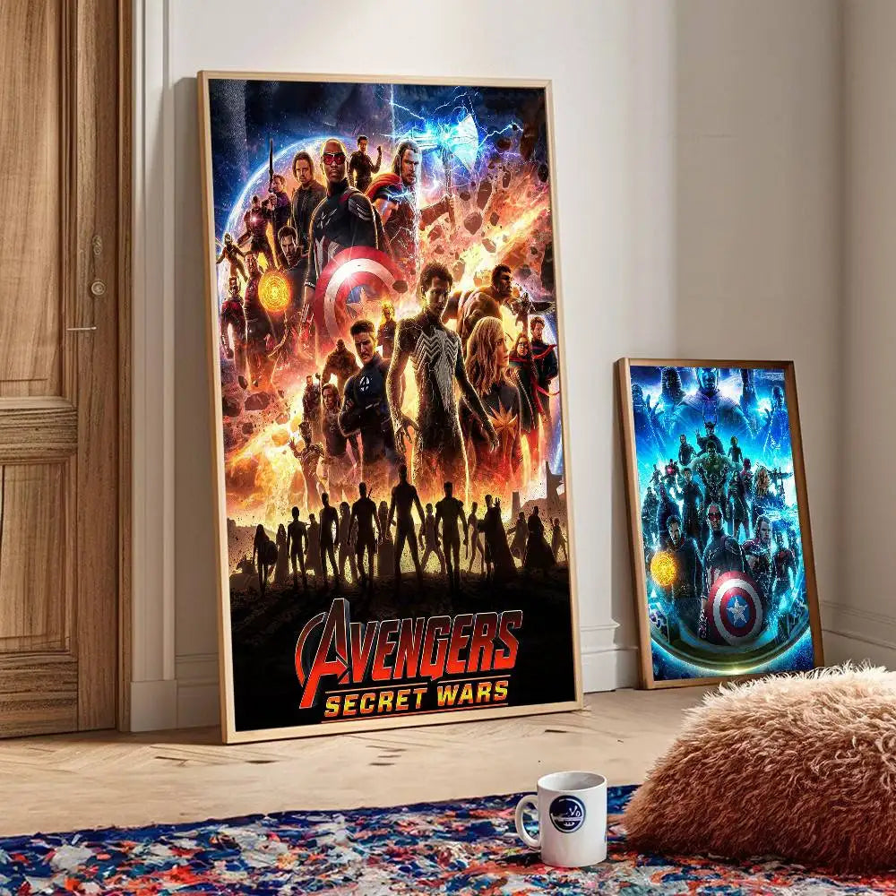 Avengers Secret Wars-poster - Kosmisch Explosieontwerp van het Team