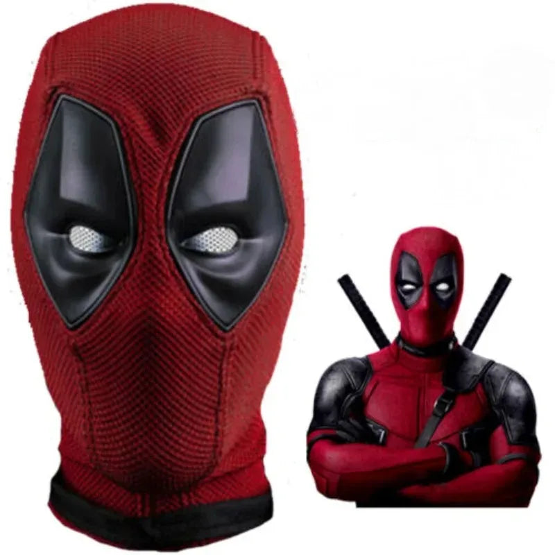Deadpool-cosplaymasker met capuchon - Volledig masker van rode en zwarte stof