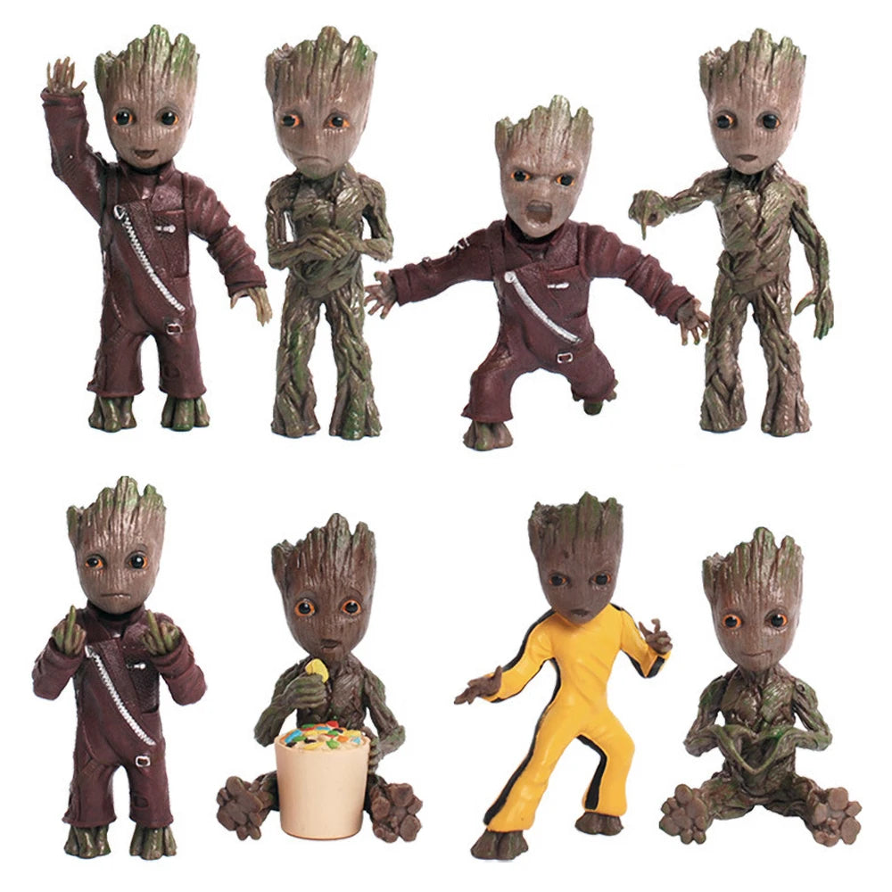 Porte-clés figurine Baby Groot 3D - Collection de costumes variés