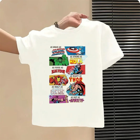 Avengers T-shirt voor kinderen As Brave As Captain America - wit