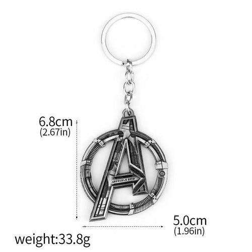 Avengers-sleutelhanger met A-logo - Zilverkleurig metaal
