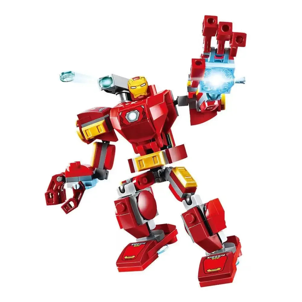 Set de blocs de construction Mecha Avengers - Captain America, Hulk, Wolverine et Thanos