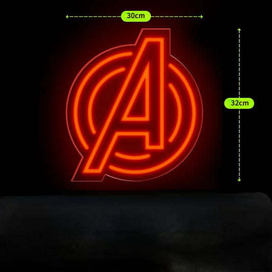 LED-neon Avengers - Rood A-logo