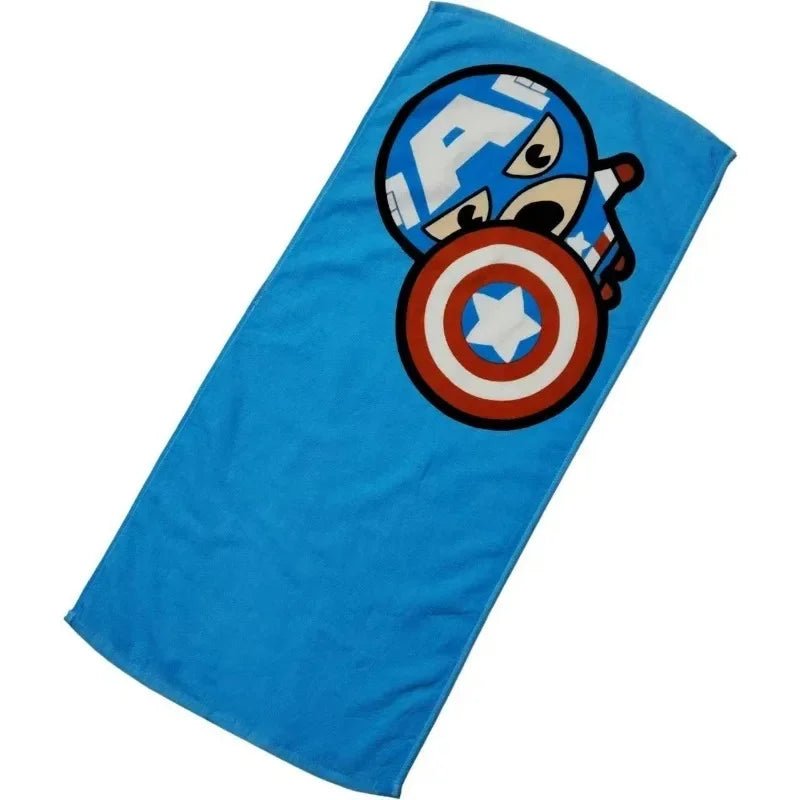 Avengers Captain America-kinderhanddoek - Blauw cartoongezicht