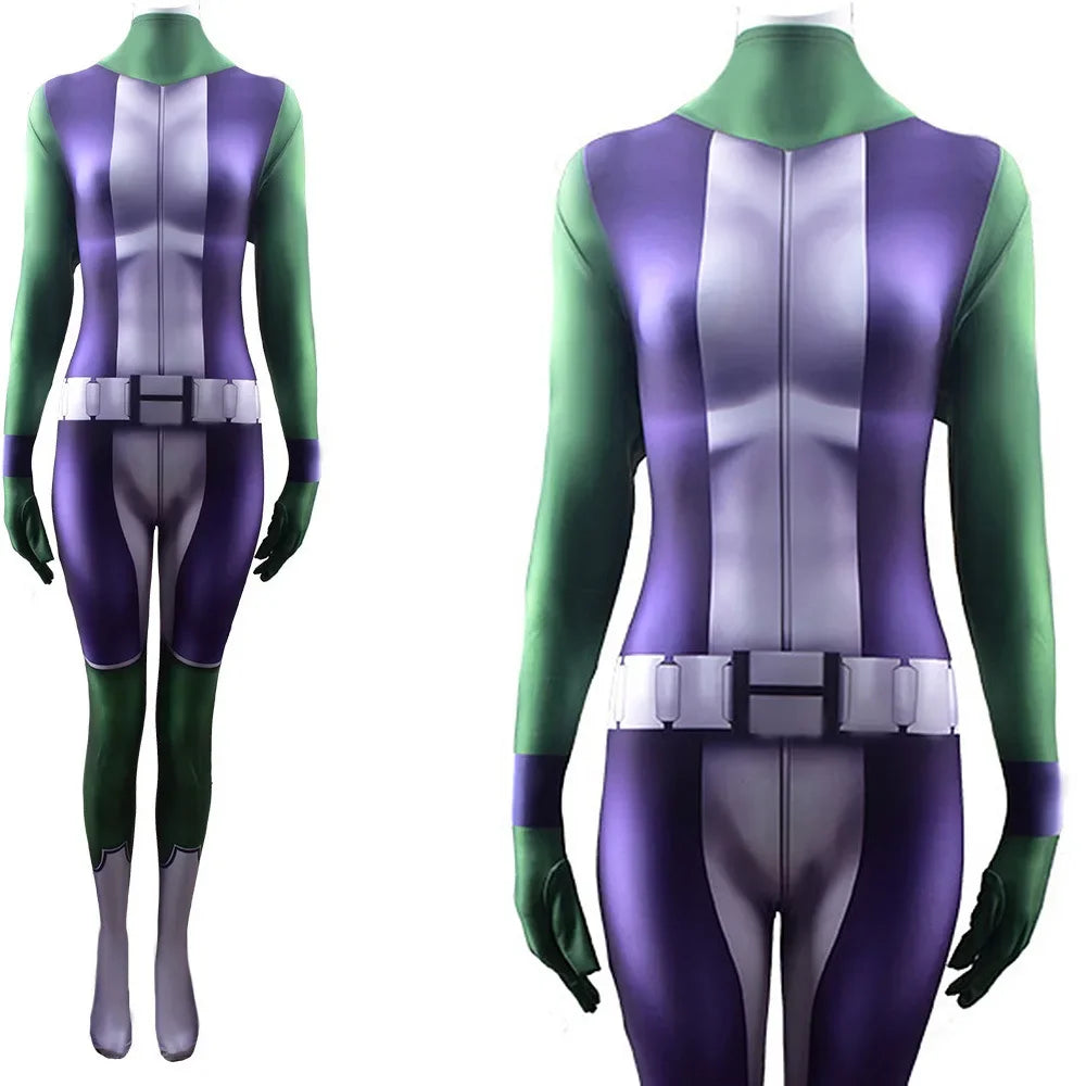 She-Hulk-kostuum – paars-wit pak