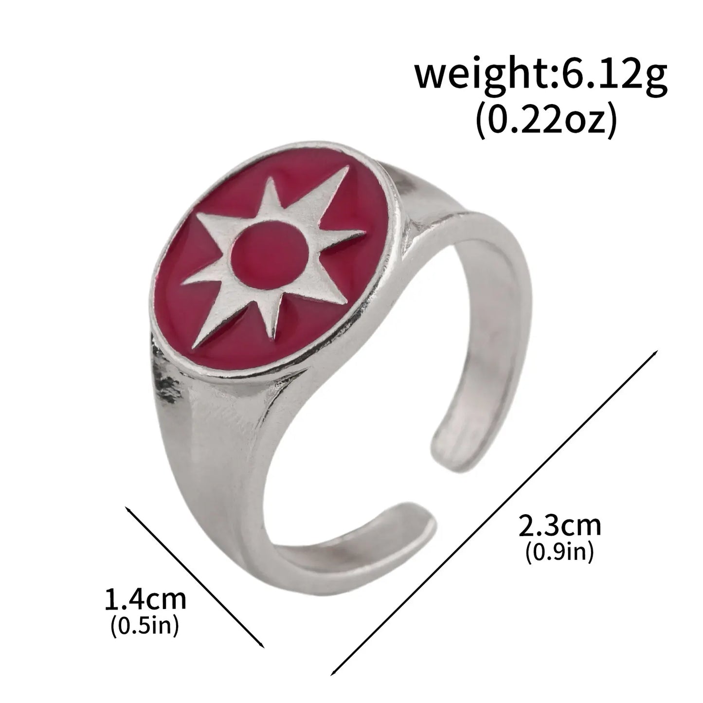 Avengers-ring - Rood geëmailleerde ster