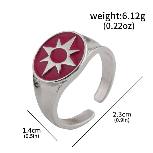 Avengers-ring - Rood geëmailleerde ster