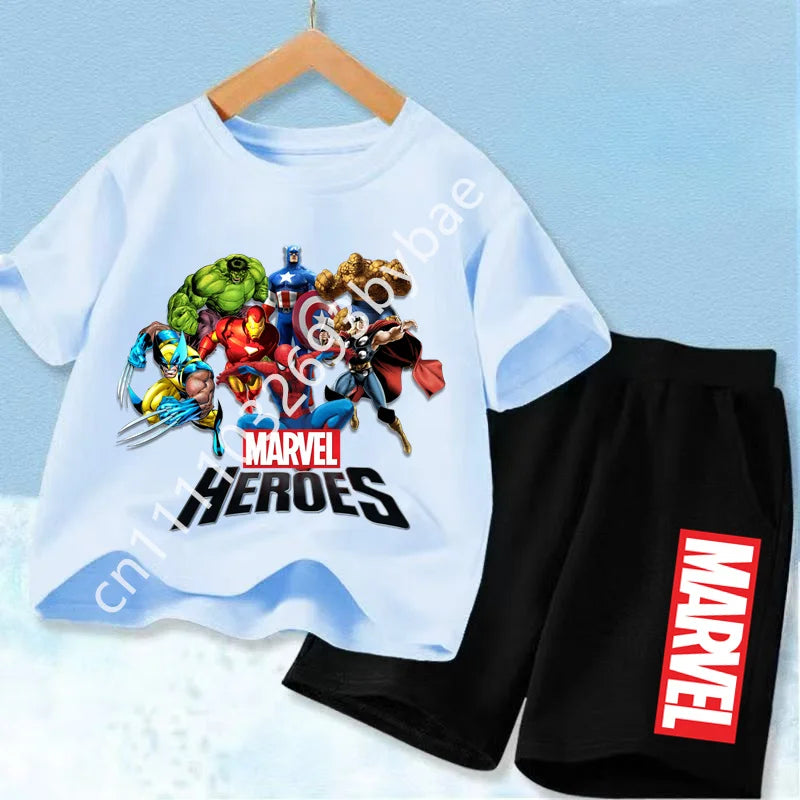 Avengers Marvel Heroes T-shirt voor kinderen - witte groepsset