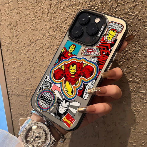 Iron Man-telefoonhoesje – retrostripontwerp