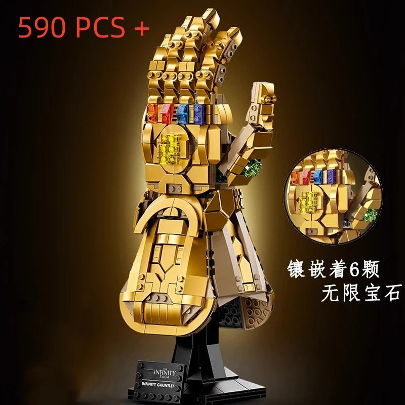 Avengers Nano Gauntlet-bouwstenenfiguurtje - gouden editie, 675 onderdelen