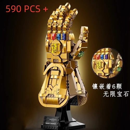 Avengers Nano Gauntlet-bouwstenenfiguurtje - gouden editie, 675 onderdelen