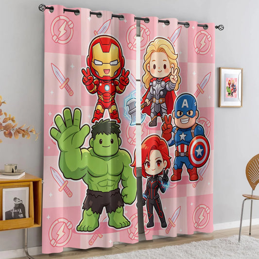 Verduisterende Avengers Chibi-gordijnen - Roze