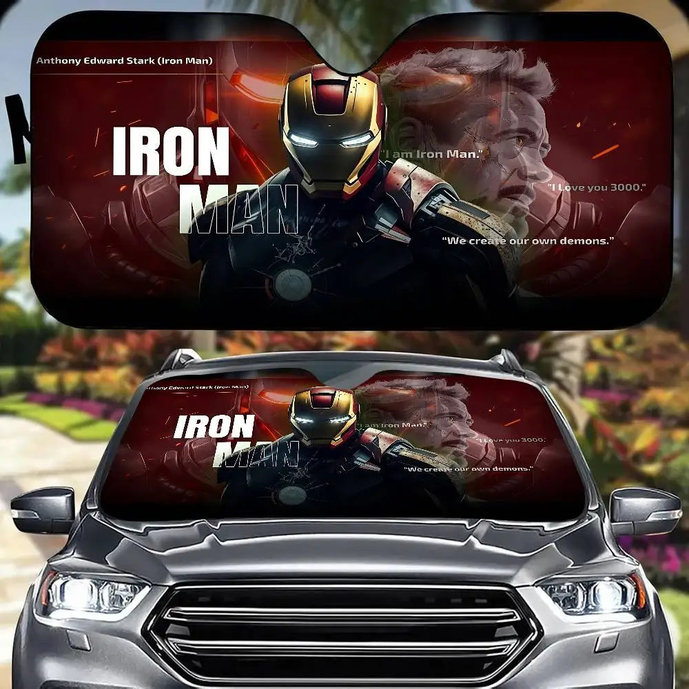 Iron Man-zonwering voor de auto - Uv-bescherming voor de voorruit