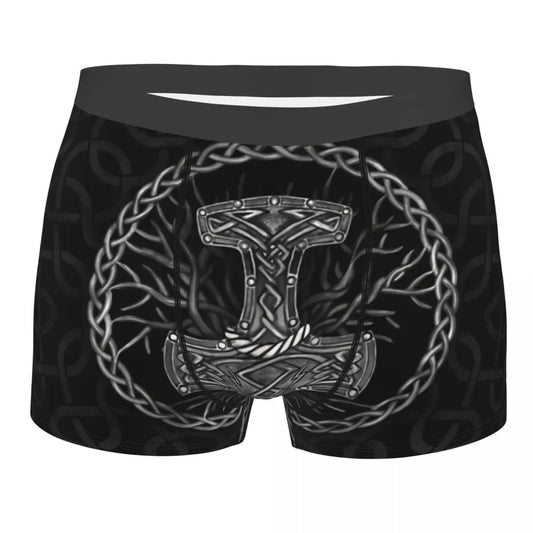 Thor-boxershort – Mjölnir-hamer en Keltische levensboom